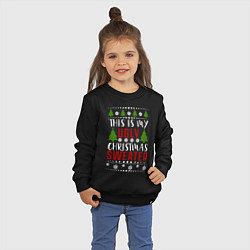 Свитшот хлопковый детский My ugly christmas sweater, цвет: черный — фото 2