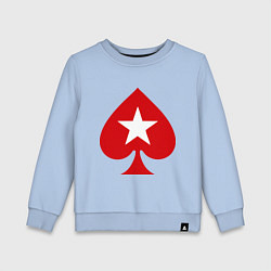 Свитшот хлопковый детский Покер Пики Poker Stars, цвет: мягкое небо