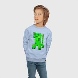 Свитшот хлопковый детский Minecraft, цвет: мягкое небо — фото 2