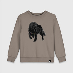 Детский свитшот Черный Волк
