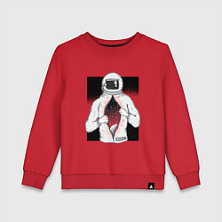 Свитшот хлопковый детский Universe Inside, цвет: красный