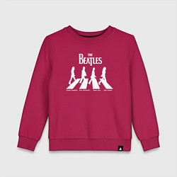 Свитшот хлопковый детский The Beatles, цвет: маджента