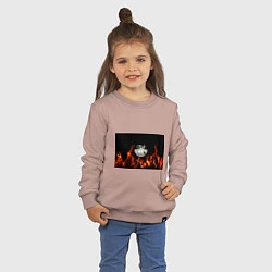 Свитшот хлопковый детский The Beatles, цвет: пыльно-розовый — фото 2