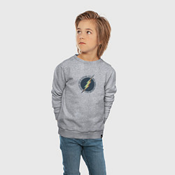 Свитшот хлопковый детский Flash, цвет: меланж — фото 2