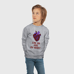Свитшот хлопковый детский Bring Me The Horizon 2D Сердце, цвет: меланж — фото 2