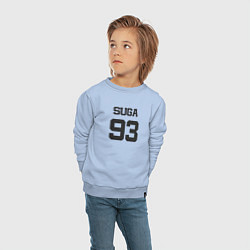 Свитшот хлопковый детский BTS - Suga 93, цвет: мягкое небо — фото 2