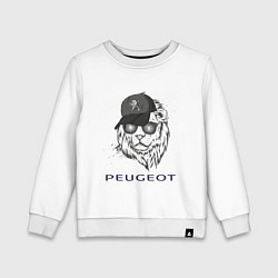 Свитшот хлопковый детский Peugeot Пежо Z, цвет: белый