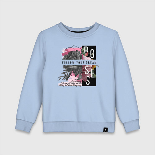Детский свитшот Roses / Мягкое небо – фото 1