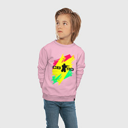 Свитшот хлопковый детский COUNTER BLOX ROBLOX, цвет: светло-розовый — фото 2