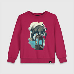 Свитшот хлопковый детский Игра, последний хранитель, цвет: маджента
