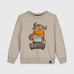 Свитшот хлопковый детский Valheim, цвет: миндальный