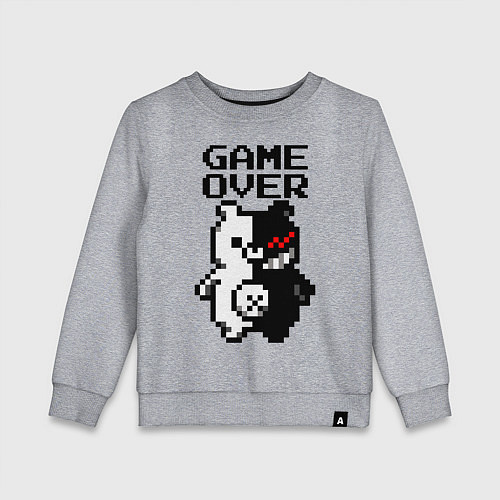 Детский свитшот MONOKUMA GAME OVER / Меланж – фото 1