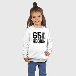 Свитшот хлопковый детский Регион 65 Сахалин, цвет: белый — фото 2