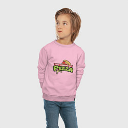 Свитшот хлопковый детский Say Pizza, цвет: светло-розовый — фото 2