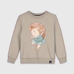 Детский свитшот Девочка-ежик кружится в танце