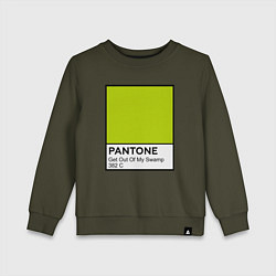 Свитшот хлопковый детский Shrek: Pantone Color, цвет: хаки