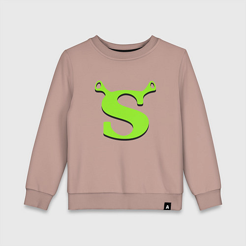 Детский свитшот Shrek: Logo S / Пыльно-розовый – фото 1