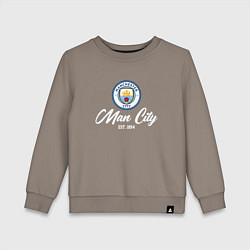 Свитшот хлопковый детский MAN CITY EST 1894, цвет: утренний латте