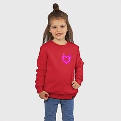 Свитшот хлопковый детский Розовое Огненное Сердце, цвет: красный — фото 2