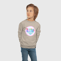 Свитшот хлопковый детский Doki Doki Literature Club Logo Z, цвет: миндальный — фото 2