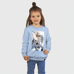 Свитшот хлопковый детский Tartaglia, цвет: мягкое небо — фото 2