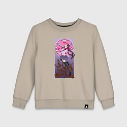 Свитшот хлопковый детский Bakemonogatari, цвет: миндальный