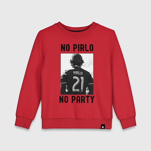 Детский свитшот No Pirlo no party / Красный – фото 1
