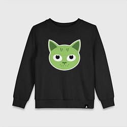 Свитшот хлопковый детский Green Cat, цвет: черный