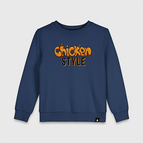 Детский свитшот Chicken Style / Тёмно-синий – фото 1