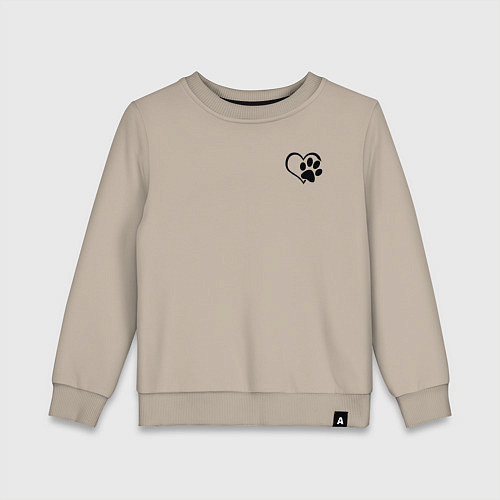 Детский свитшот Котик / Миндальный – фото 1