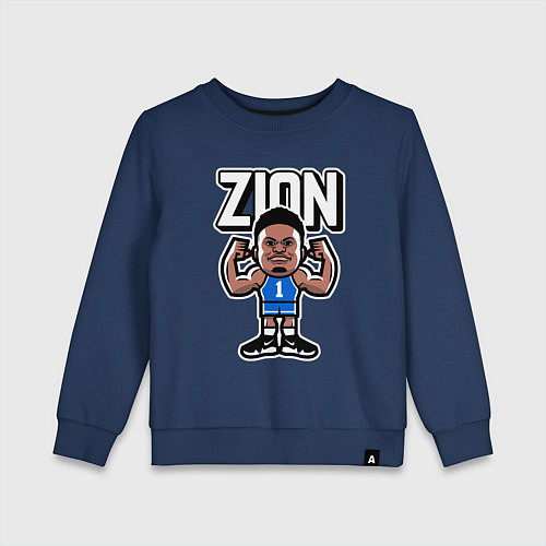 Детский свитшот Zion / Тёмно-синий – фото 1