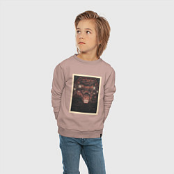 Свитшот хлопковый детский Концерт NIN, цвет: пыльно-розовый — фото 2
