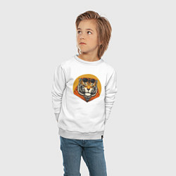 Свитшот хлопковый детский Тигра стиль, цвет: белый — фото 2