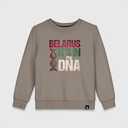 Свитшот хлопковый детский ДНК - Беларусь, цвет: утренний латте