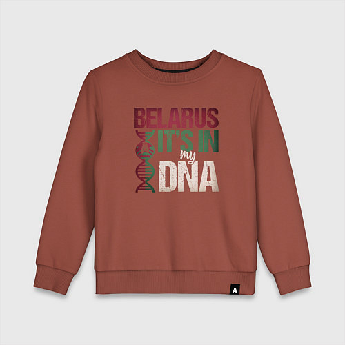 Детский свитшот ДНК - Беларусь / Кирпичный – фото 1