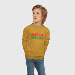 Свитшот хлопковый детский Сделано в Беларуси, цвет: горчичный — фото 2