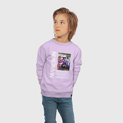 Свитшот хлопковый детский RocknRoll Never Dies, цвет: лаванда — фото 2