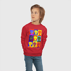 Свитшот хлопковый детский Andy Warhol Энди Уорхол, цвет: красный — фото 2