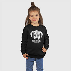 Свитшот хлопковый детский Fus Ro Dah!! Skyrim, цвет: черный — фото 2
