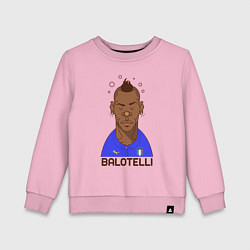 Свитшот хлопковый детский Balotelli, цвет: светло-розовый