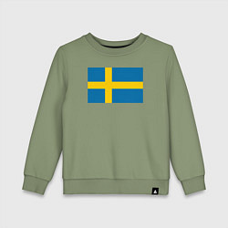 Детский свитшот Швеция Флаг Швеции