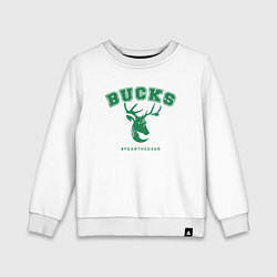 Свитшот хлопковый детский Bucks - Champions, цвет: белый