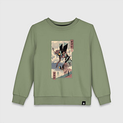 Детский свитшот ЕВАНГЕЛИОН ДРЕВНЯЯ ГРАВЮРА