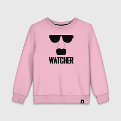 Свитшот хлопковый детский Шпион Watcher, цвет: светло-розовый