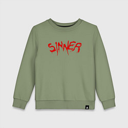 Свитшот хлопковый детский FAR CRY 5 SINNER ГРЕШНИК, цвет: авокадо
