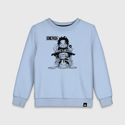 Детский свитшот Эйс, Луффи и Сабо - Братство ASL