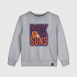 Свитшот хлопковый детский PHX Suns, цвет: меланж