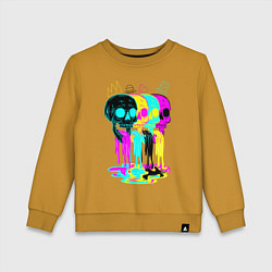Детский свитшот 4 ЧЕРЕПА SKULLS NEON
