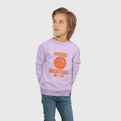 Свитшот хлопковый детский Phoenix Basketball, цвет: лаванда — фото 2