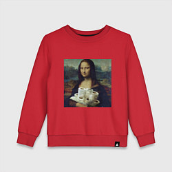 Свитшот хлопковый детский Mona lisa, цвет: красный